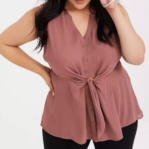 Torrid Peplum Georgette Blouse